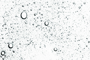 liquid transparent gel with bubbles