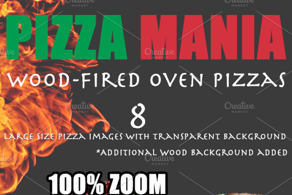 8 Isolated Pizza Images, a Product Mockup by Made by Mancie (Photo 2 of 3)