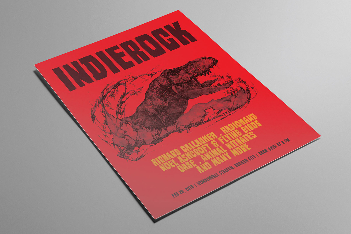 Hand Drawn Tyrannosaurus Flyer, a Flyer Template by ashenterprise (Photo 2 of 3)