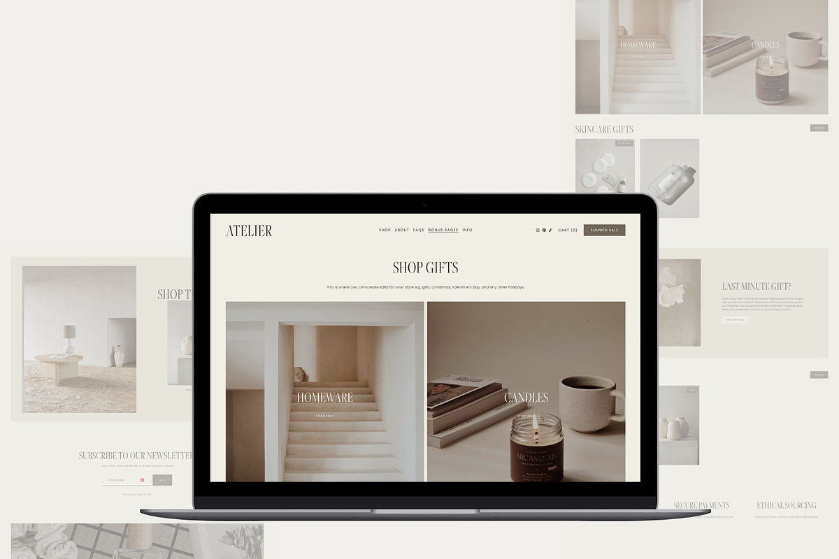 Squarespace Website Template Atelier, a Squarespace Template by Candor Templates (Photo 6 of 14)