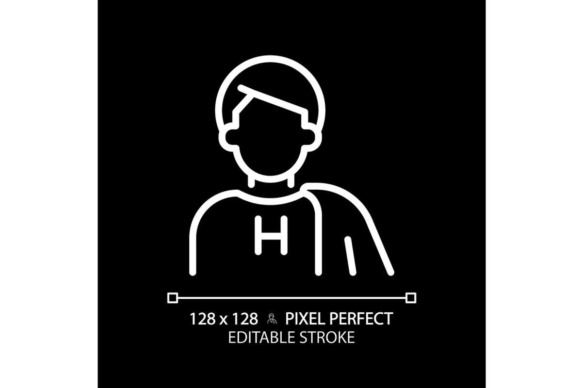 Hero pixel perfect white linear icon, an Icon by IMG Visuals