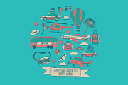 BIG BUNGLE Vector travel set, an Object Graphic by Art Loft (Thumbnail 1 of 18)