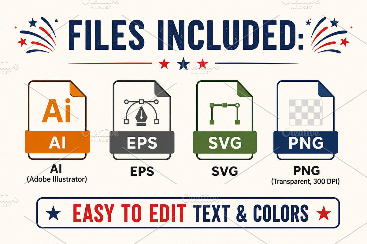 Happy Birthday America SVG Bundle, a Wallpaper Graphic by ashek (Photo 5 of 5)
