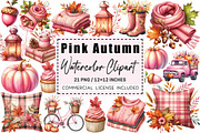 Pink Autumn Sublimation Clipart, a Graphic by CitraGraphics (Thumbnail 1 of 4)