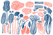 Keto Diet Vector Collection, a Food Illustration by Lubov Illustrations Shop (Thumbnail 2 of 8)