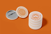 Set of Pin Button Mockup, an Advertising Mockup by skybluecreative (Thumbnail 2 of 2)