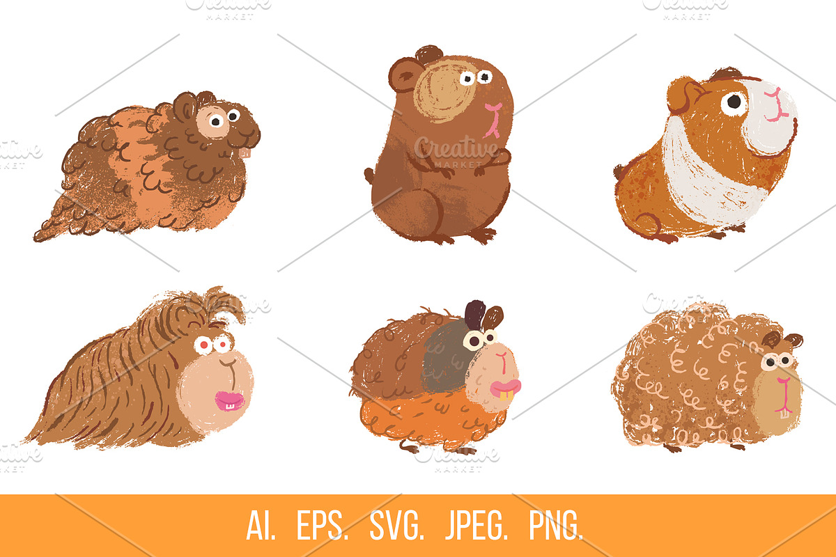Guinea pigs, an Animal Illustration by CGterminal (Photo 3 of 4)