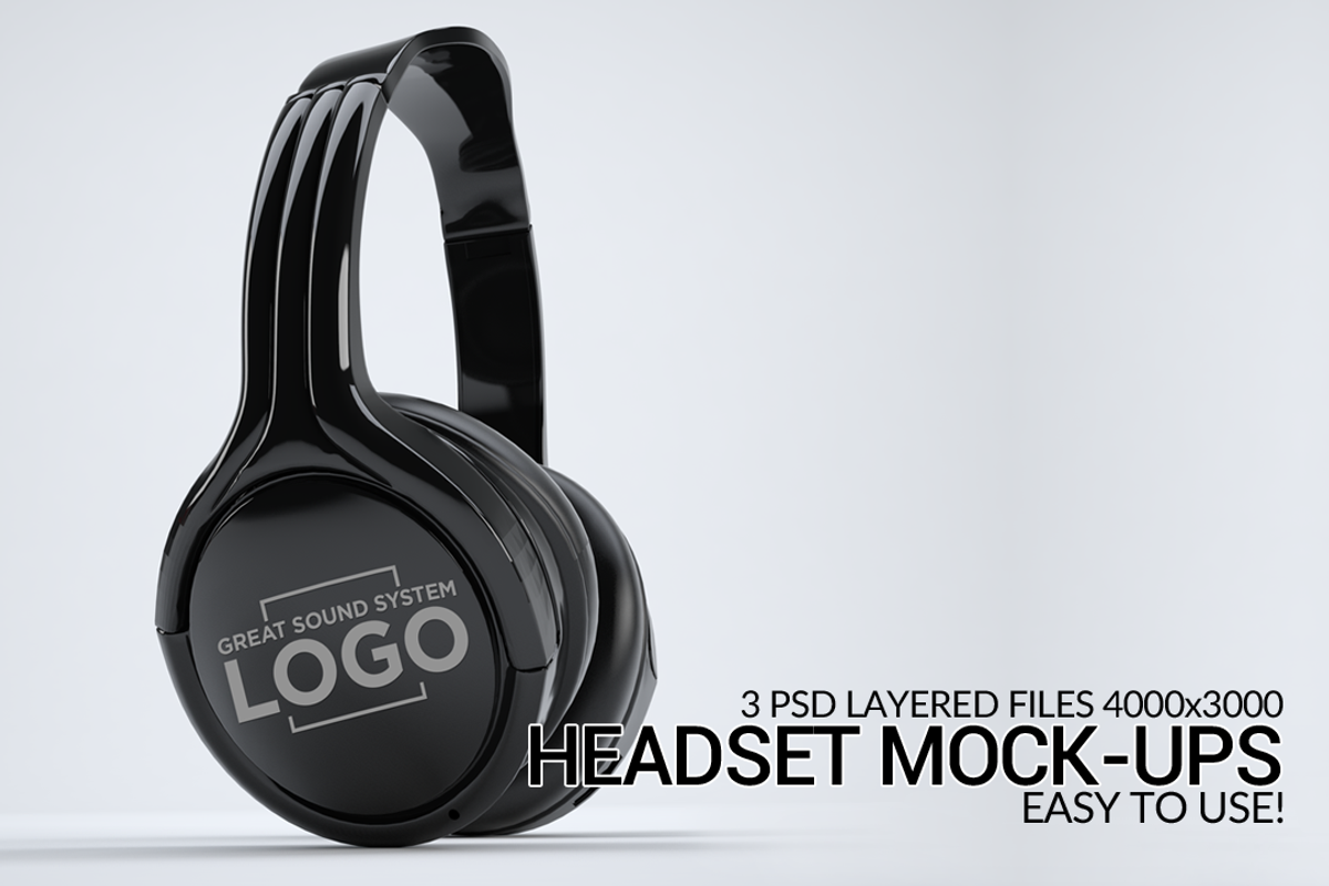 The Headset Mock-Ups, a Product Mockup by Designer Essentials (Photo 1 of 11)