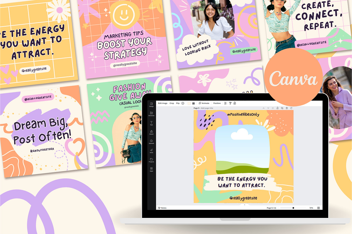 150 Social Media Post Template Canva, a Templates & Theme by TemplateCastleStore (Photo 4 of 10)