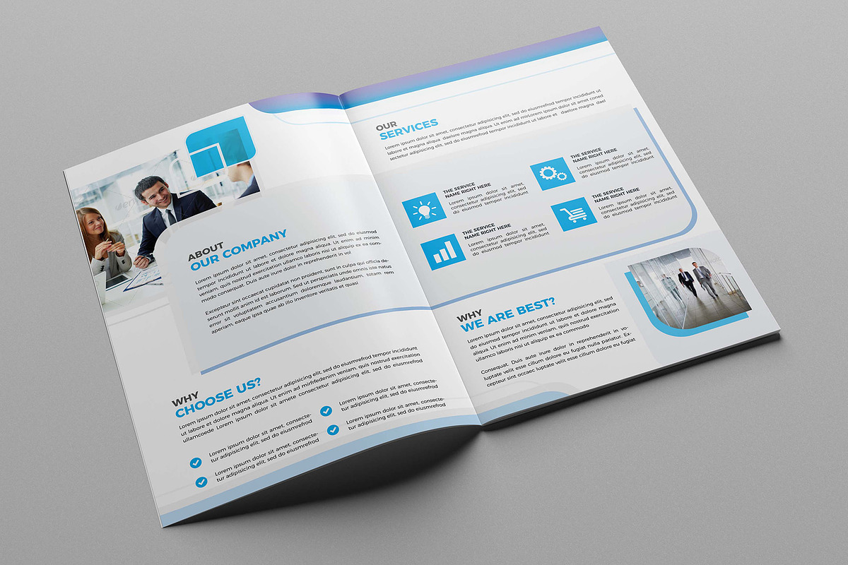 Corporate Bifold Brochure, a Brochure Template by GreenPixi (Photo 3 of 5)