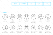 Food value icons package, an Outline Icon by Vineta Rendon (Thumbnail 5 of 12)