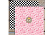 50's Diner Digital Papers Cliparts, a Pattern Graphic by JennyL Designs (Thumbnail 4 of 4)