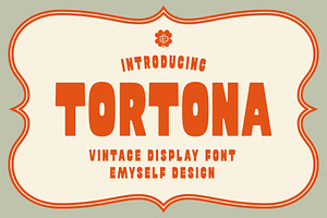 ED Tortona - Display font, a Sans Serif Font by Emyself Design