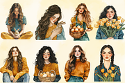Golden Hour Easter Clipart, an Illustration by NadiaTheronArt (Thumbnail 3 of 5)