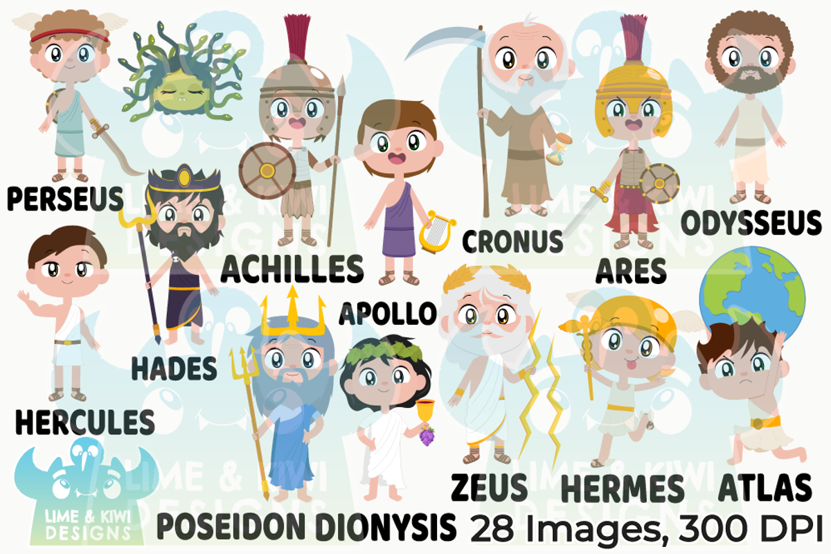 Greek Mythology Characters - Males, a Person Illustration by Lime & Kiwi Designs (Photo 2 of 2)