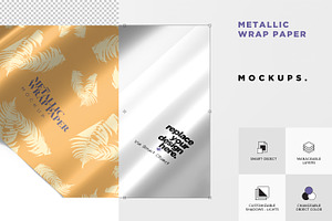 Metallic Wrap Paper Mockups