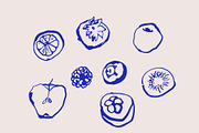 Hand drawn fruits collection, a Food Illustration by Anada Arty (Thumbnail 6 of 11)