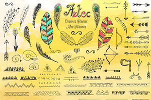 Aztec Hand Drawn Set