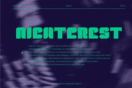 Nightcrest - Bold Font