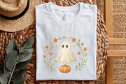 Cute Ghost Pumpkin PNG, Fall, an Illustration by SharpMarketplace (Thumbnail 5 of 9)