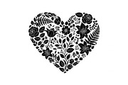 Floral Heart Silhouette Bundle, an Illustration by Designs_River (Thumbnail 3 of 31)