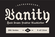 Vanity - Fraktur Blackletter, a Blackletter Font by OPENCITYDESIGNCO (Thumbnail 1 of 7)