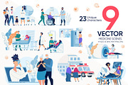 Medicine Vector Scenes, a Healthcare Illustration by Tera Vector (Thumbnail 1 of 2)
