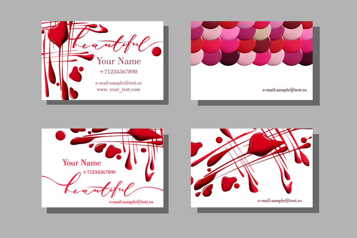 Set of Makeup artist business card, a Business Card Template by Gulnara Khadeeva (Photo 3 of 5)