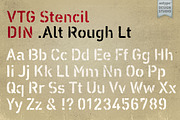 Vtg Stencil DIN - Alt Rough Lt, a Font by astype fonts (Thumbnail 1 of 4)