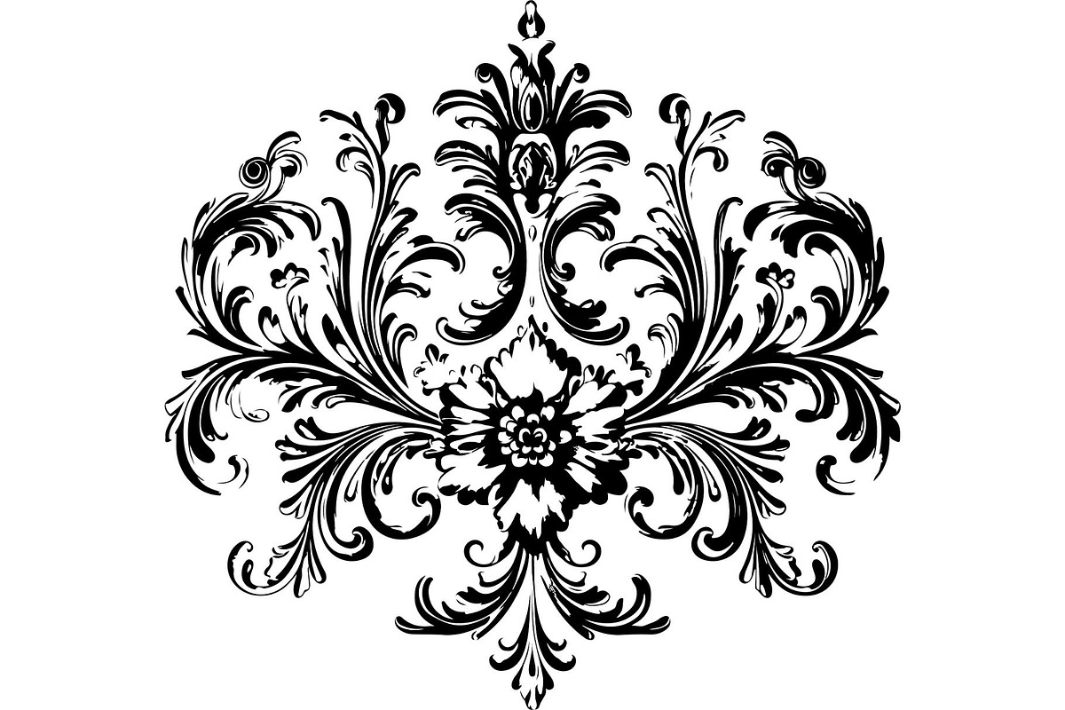 Victorian Floral Damask Ornament, an Object Graphic by Gfx_Store (Photo 8 of 32)