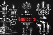 10 Bundle Dark Art Candlestick Light, an Illustration by Morspective (Thumbnail 1 of 7)