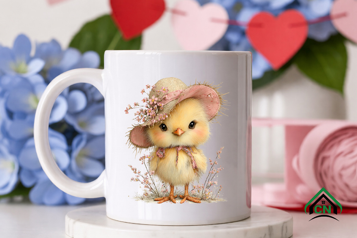 Whimsical Summer Chick Clipart, an Illustration by Craft Nest (Photo 9 of 12)