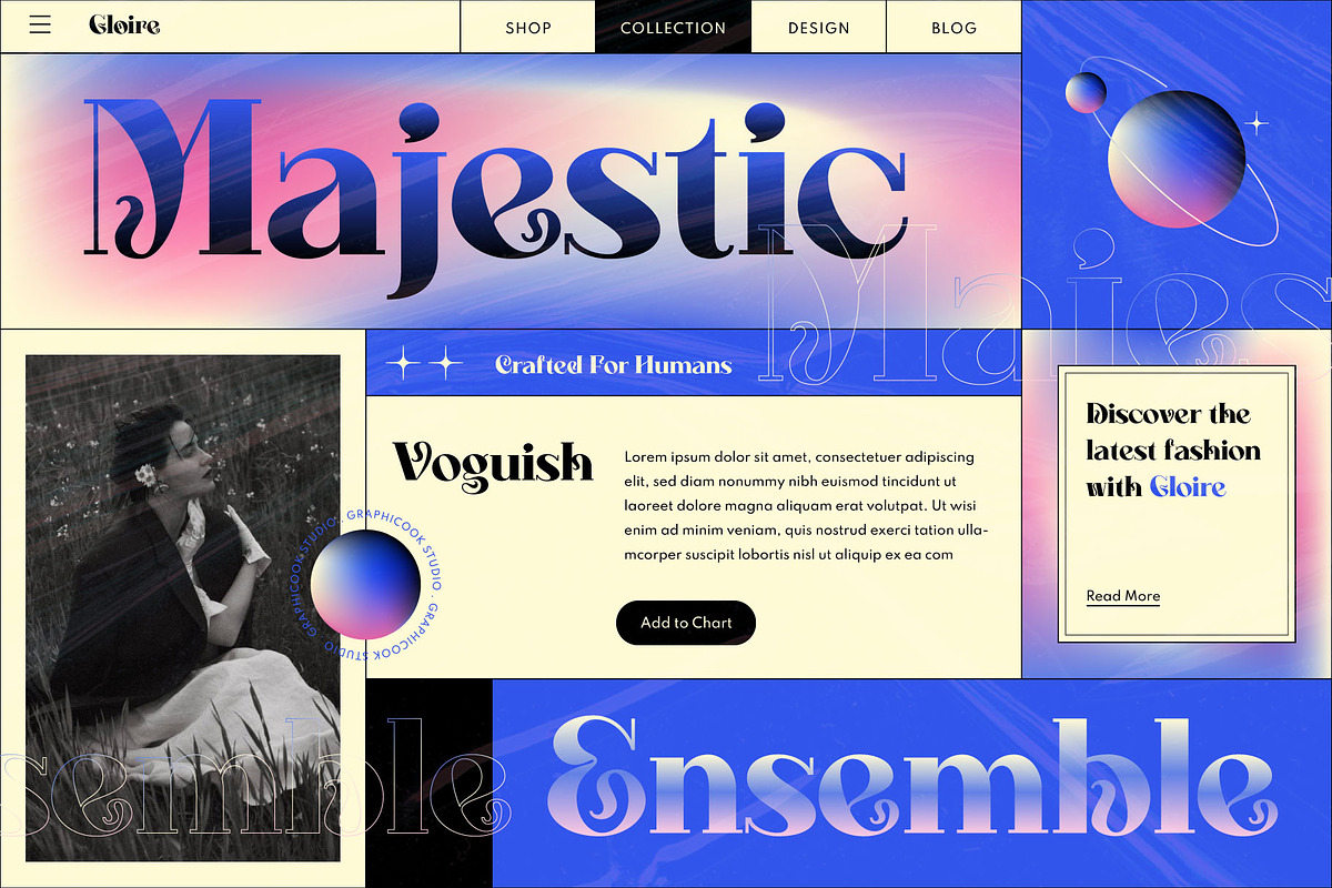 Gloire Display Typeface, a Font by graphicook (Photo 6 of 10)