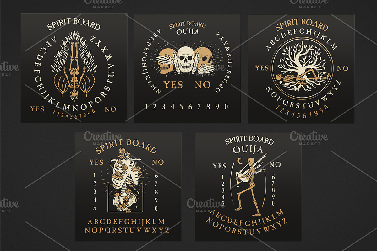 Skeletons` Logos Collection#3, a Decorative Illustration by Moloko88 (Photo 2 of 5)