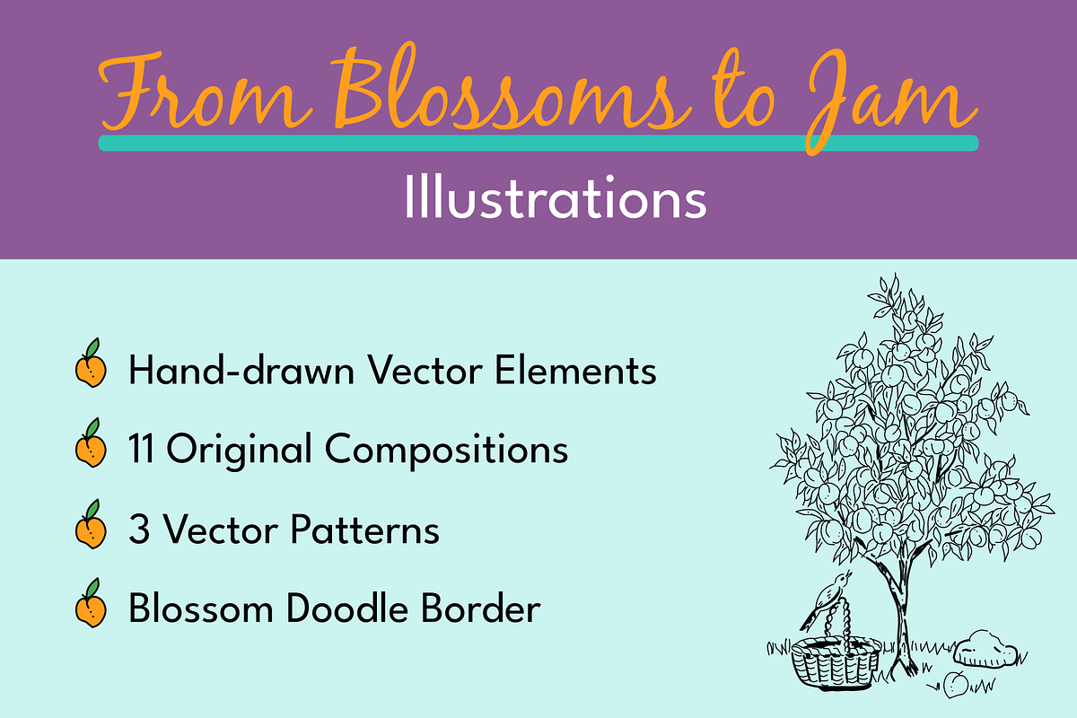 From Blossoms to Jam Illustrations, a Food Illustration by AJ Doodles (Photo 1 of 17)