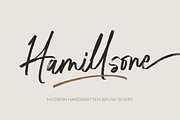 Hamillson – Handwritten Brush Script, a Handwritten Font by MJB Letters (Thumbnail 1 of 11)