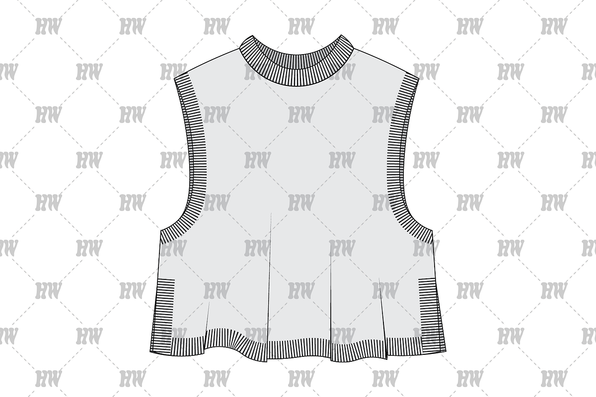 Turtleneck Sweater Tank Fashion Flat, a Shirt Mockup by haydenwentworth (Photo 2 of 3)