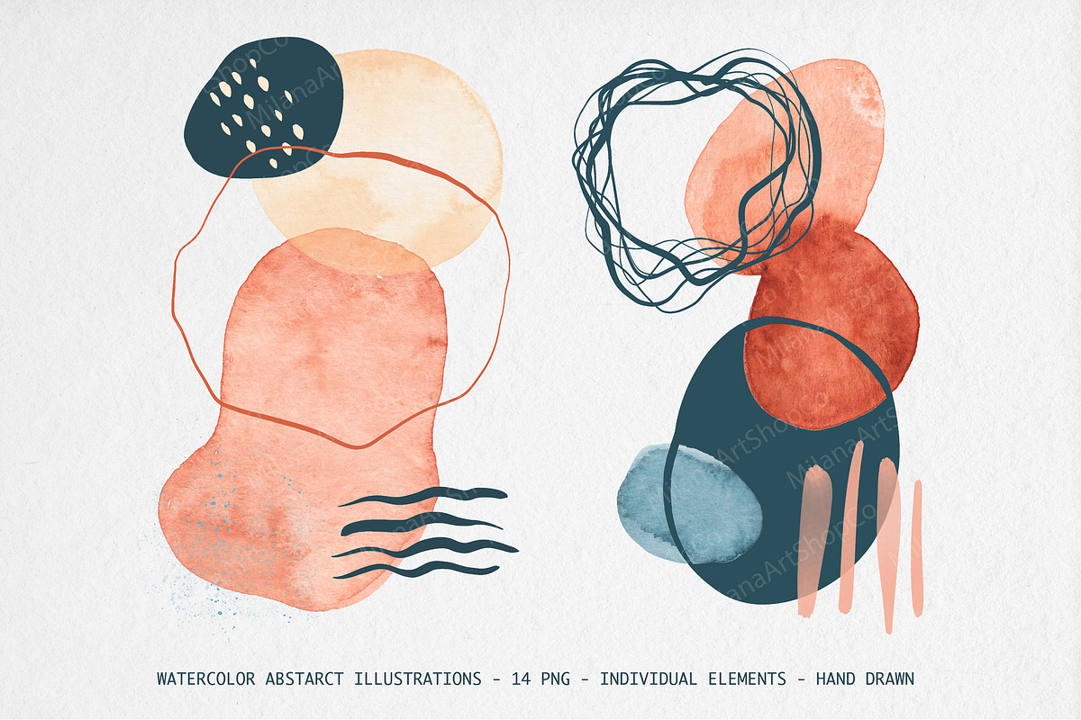 Watercolor & Procreate Abstract Art, a Texture Illustration by MilanaDesignShop (Photo 7 of 8)