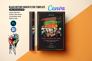 Black History Month Flyer, a Flyer Template by Template Shop