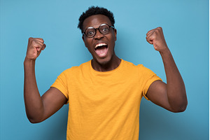 Expressive african american man