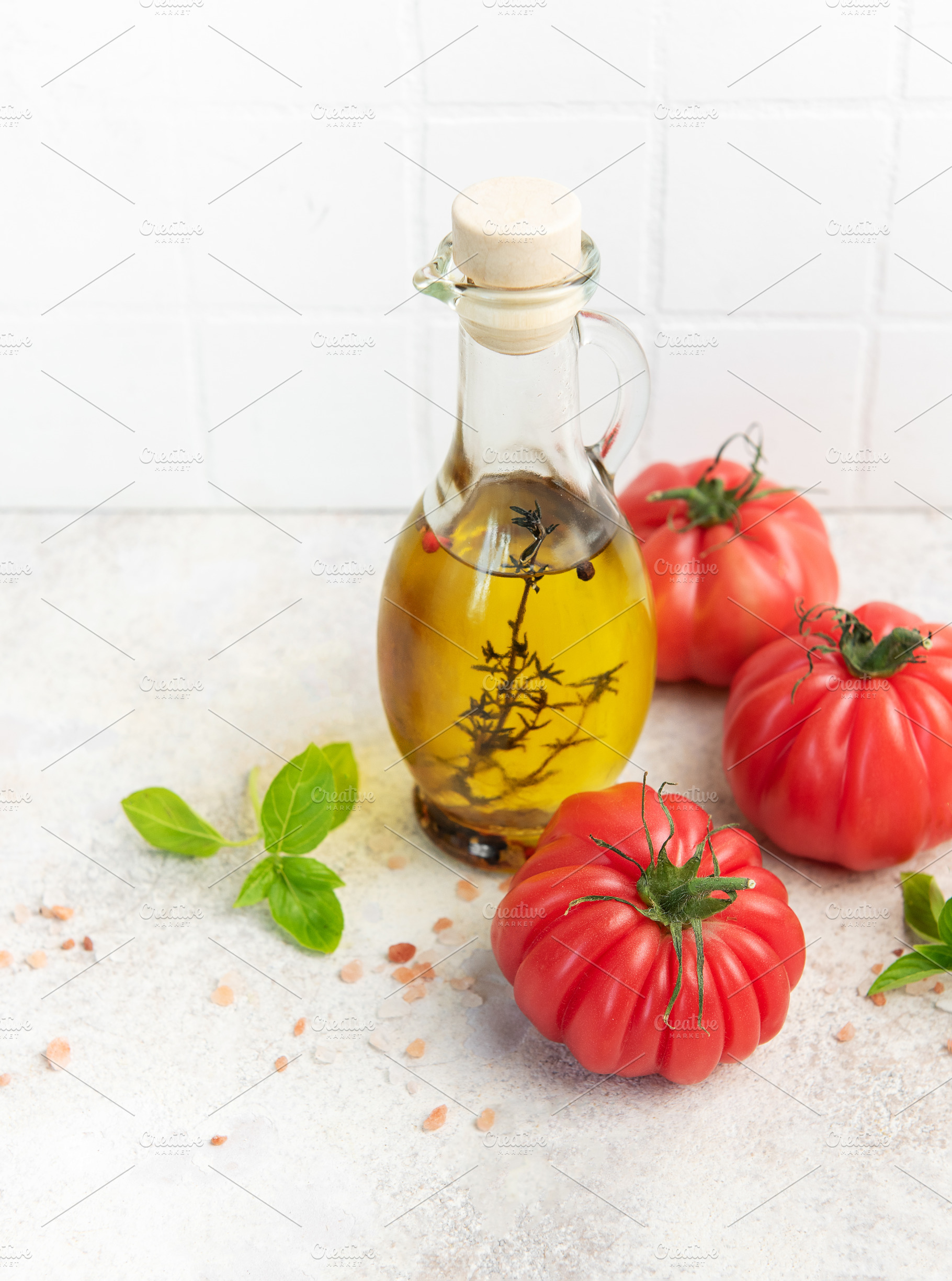Healthy mediterranean cooking ingredients for fresh summer recip, a Food & Drink Photo by Olena Rudo