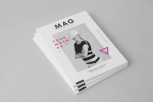 Stacked A4 Magazine Mockup