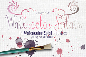 Watercolor Splats Vol. #1