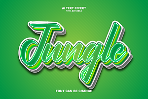 Jungle Editabele Text Effects Style.