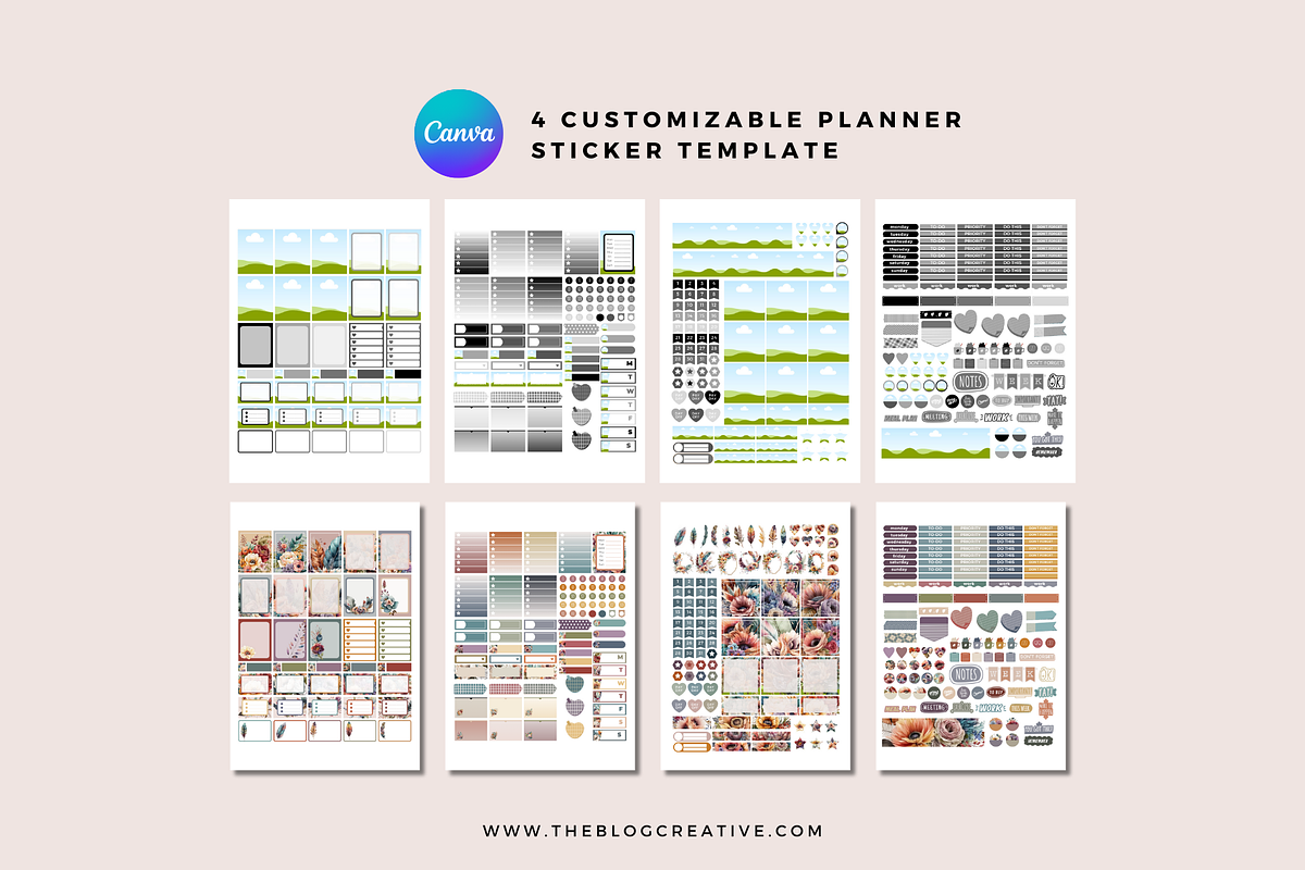 Undated Journal Planner Canva, a Stationery Template by The Blog Creative (Photo 5 of 10)