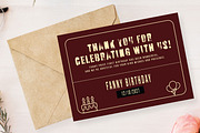 Birthday Thank You Card Celebration, a Card Template by MightyDesign (Thumbnail 2 of 6)