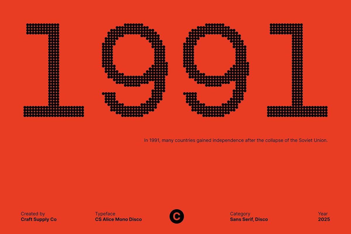CS Alice Mono Disco, a Sans Serif Font by Craft Supply Co. (Photo 4 of 8)