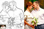 Romantic Wedding Oil & Sketch, an Action Add-On by Studio Retouch (Thumbnail 10 of 13)