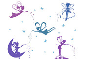 Cartoon Fairies Silhouette, an Illustration by Svetlana Voloshina (Thumbnail 1 of 7)