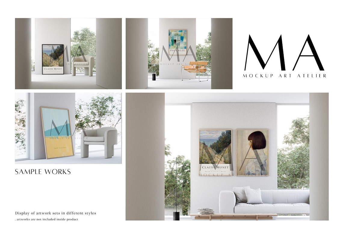 Modern Interior Frame Mockup Bundle, a Household Mockup by Mockup Art Atelier (Photo 8 of 33)